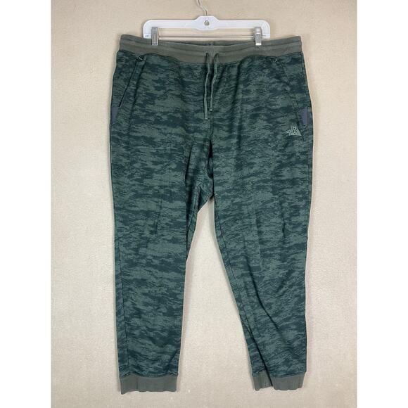 The North Face Pants Mens XXL Green Camo Athletic Tapered Jogger Sweatpants